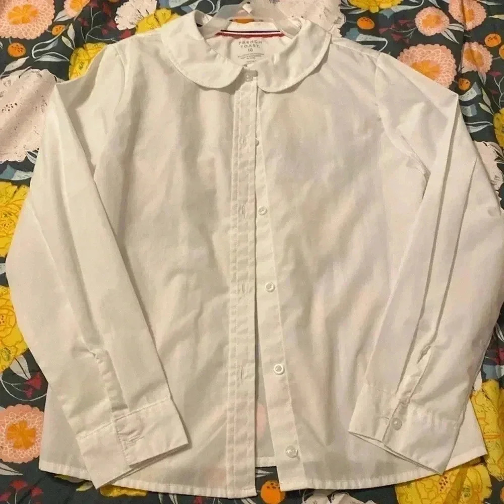 French toast button up- uniform top
